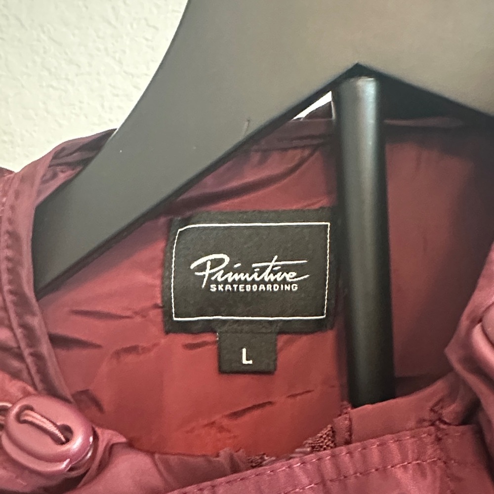 Primitive Men's Burgundy and Black Windbreaker - Picture 2 of 4